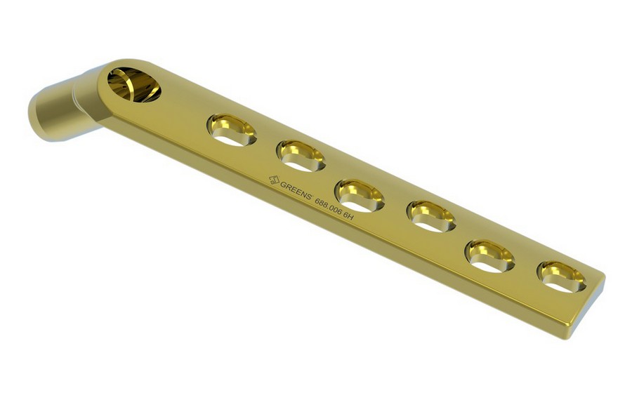 GREENS DHS Barrel Plate with DCP Hole 130°- Short Dia Barrel [Pediatric Plates]